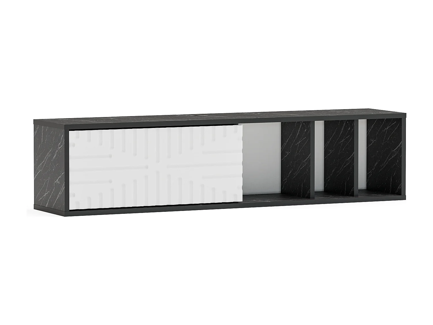 Decorotika Teo Floating TV Unit for TV's up to 55 inches with MDF Sliding Door