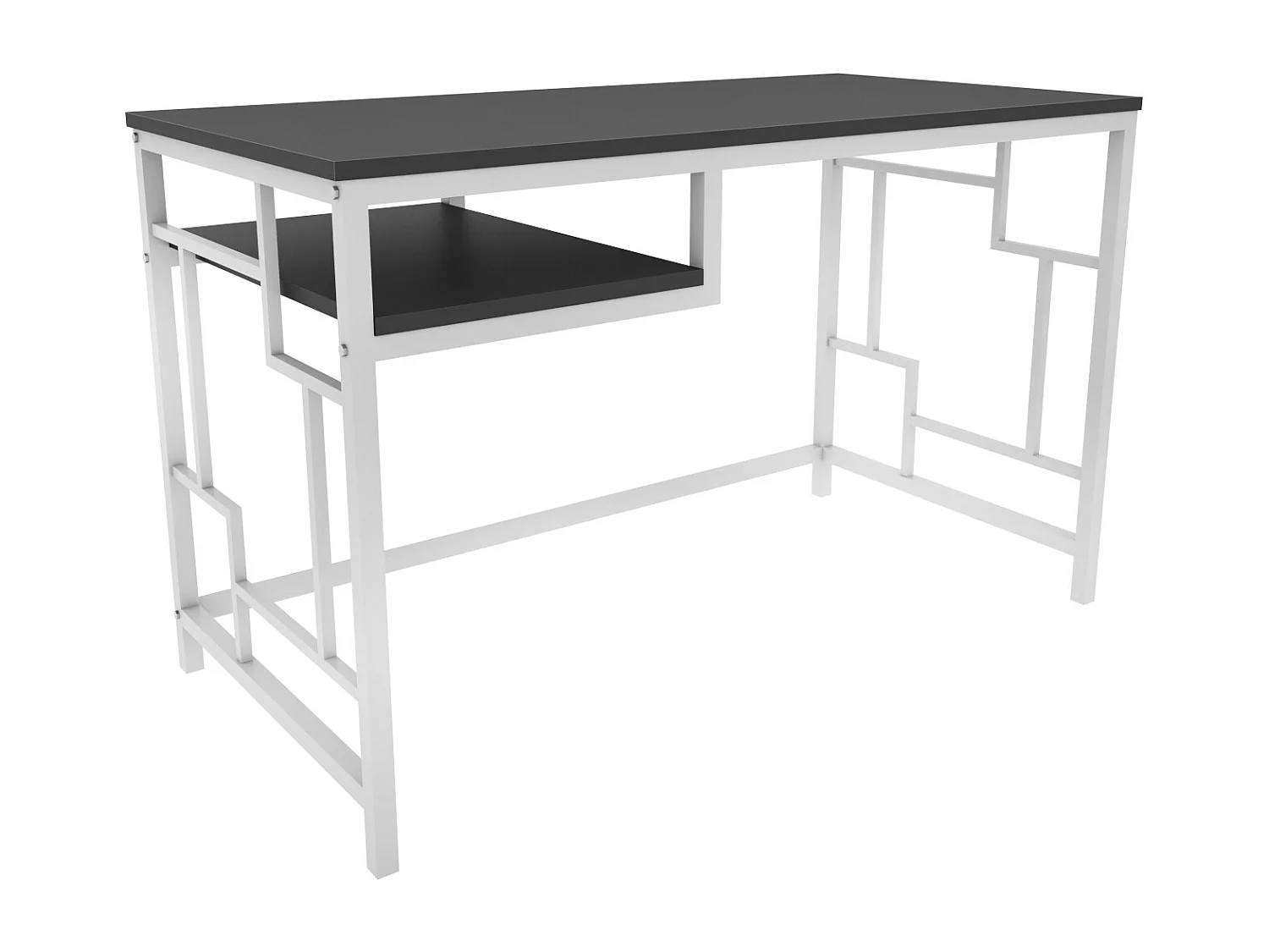 Decorotika Kennesaw Computer Desk with Metal Frame - W 120 cm x H 75 cm x D 60 cm