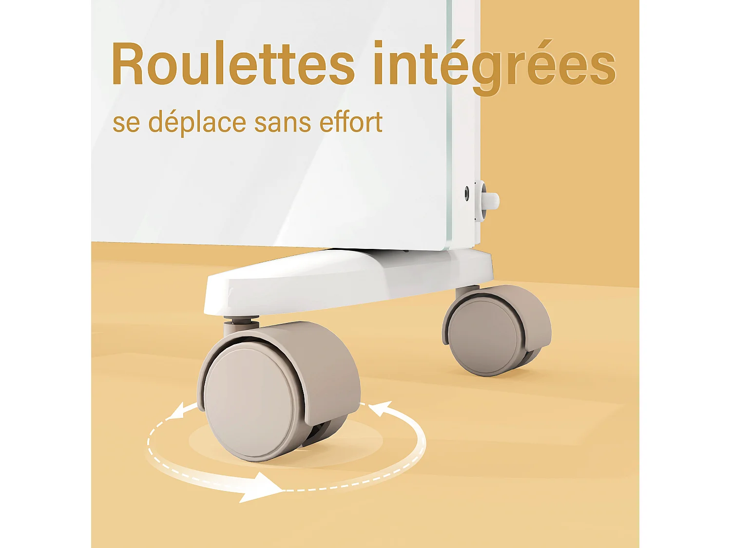 Radiateur électrique connecté WiFi 2000W mobile et mural blanc 85.6x40x7 cm