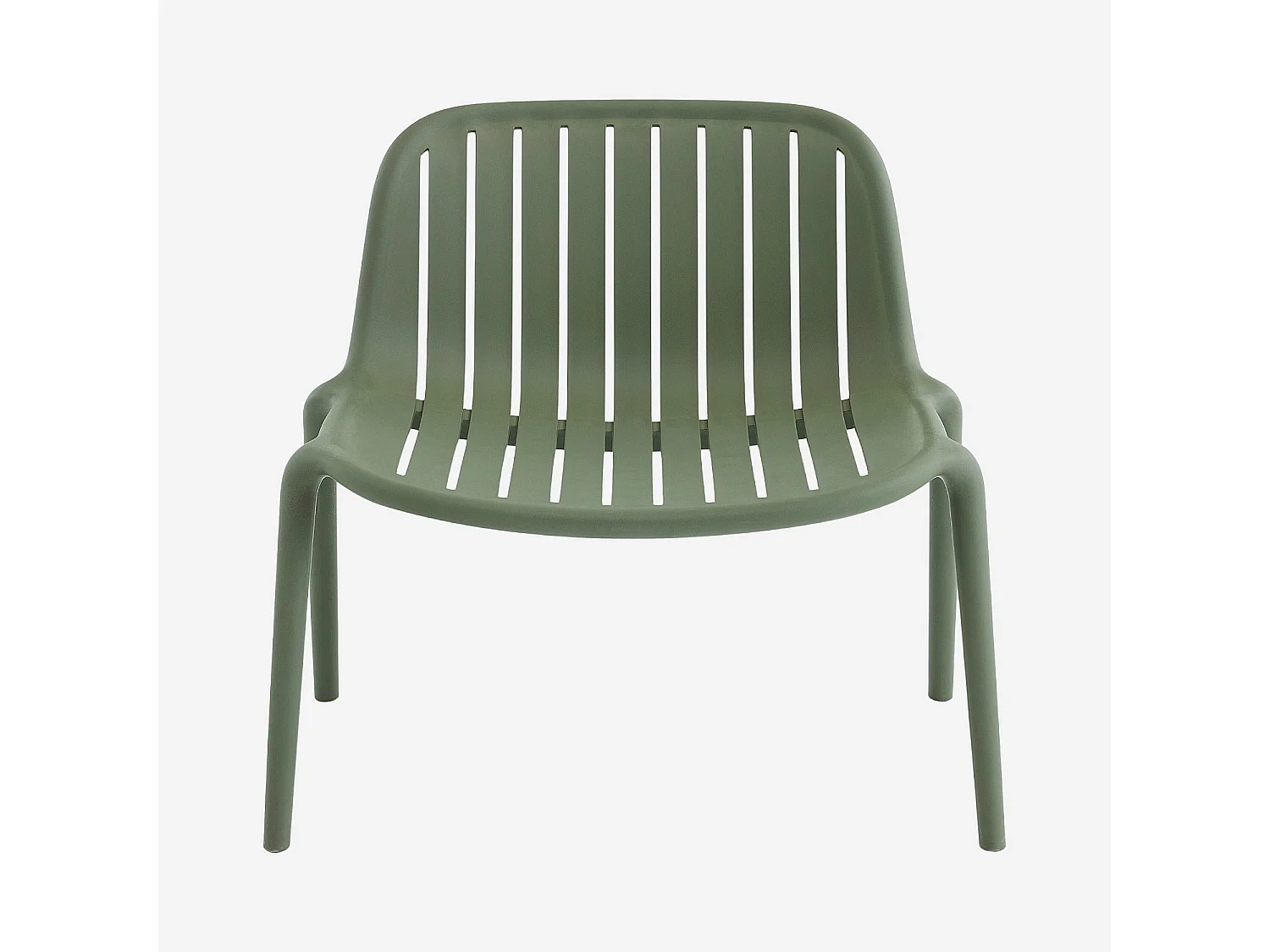 Lot de 2 fauteuils de jardin en polypropylène - Vert olive