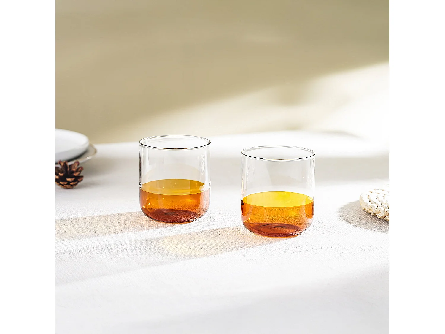 Lot de 2 verres - 34 cl - Orange