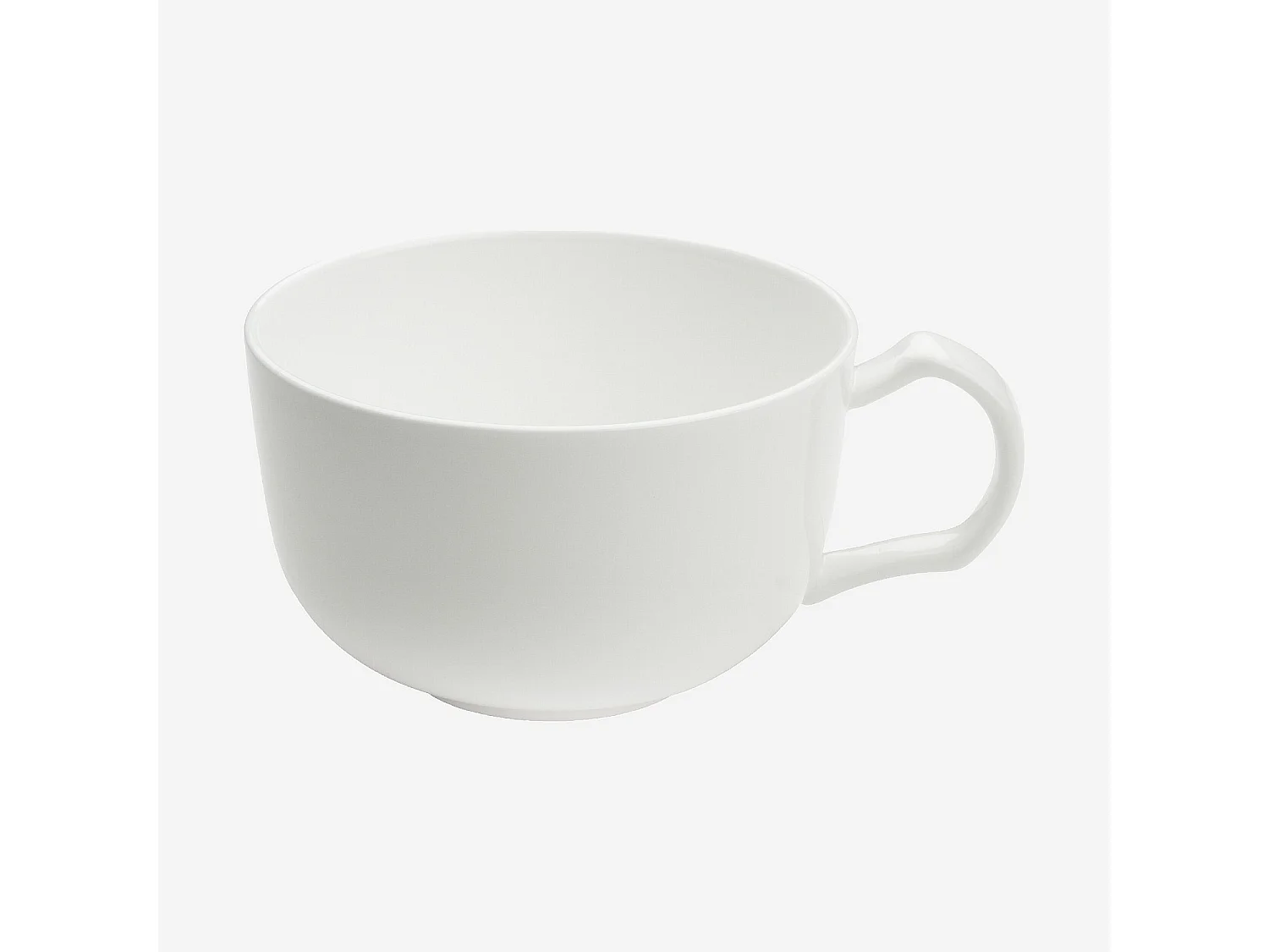 Lot de 6 tasses avec soucoupes en porcelaine - 23 cl - Blanc
