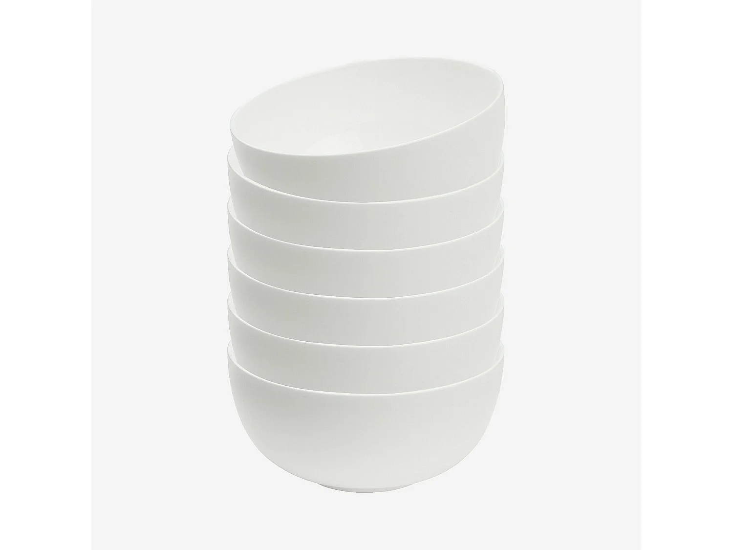 Lot de 6 bols en porcelaine - 11,5 cm - Blanc