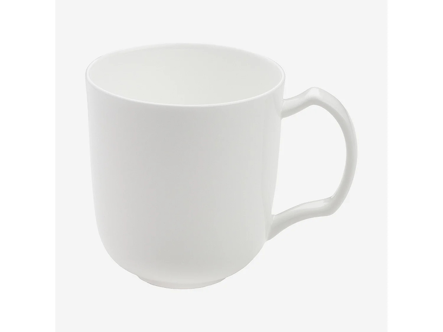 Lot de 6 mugs en porcelaine - 38 cl - Blanc