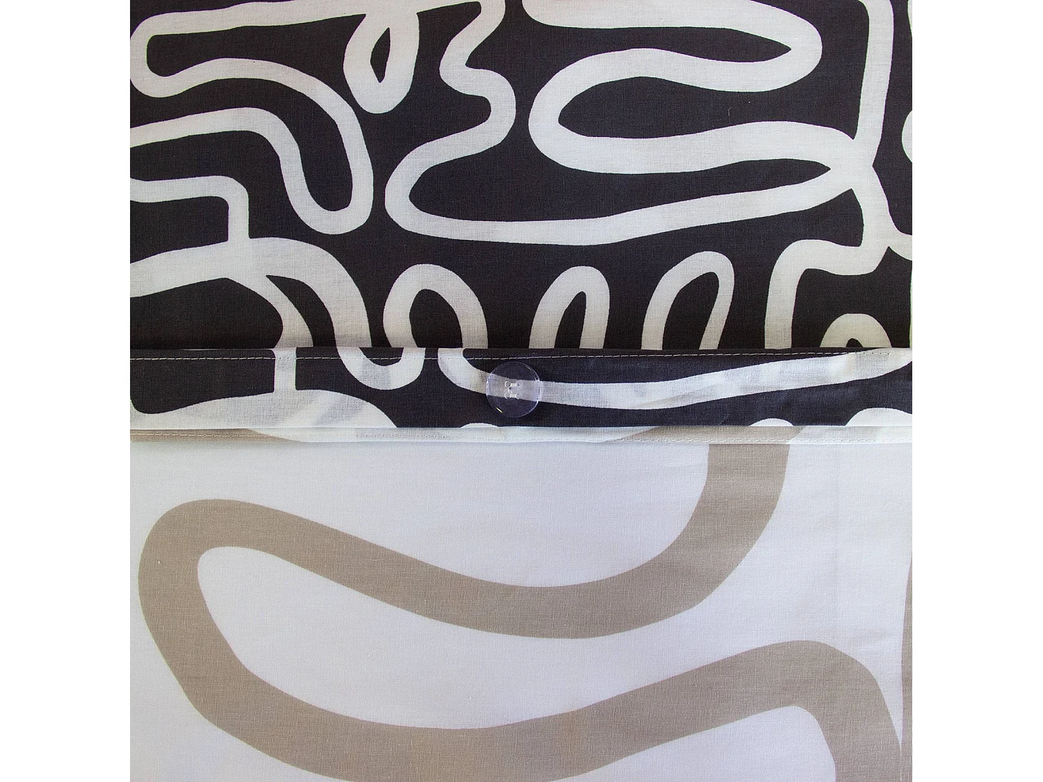 Ropa de cama de algodón reversible con diseño gráfico, 2 plazas