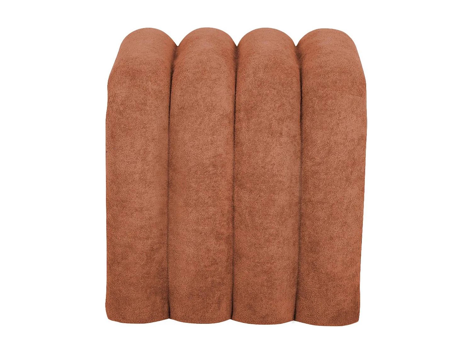 Puff contemporáneo de tela, set de 2 naranja