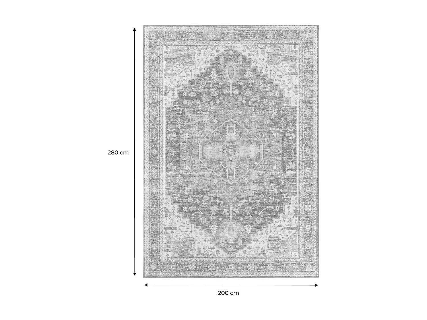 Tapis intérieur motif persan multicolore 200x280cm - Emile