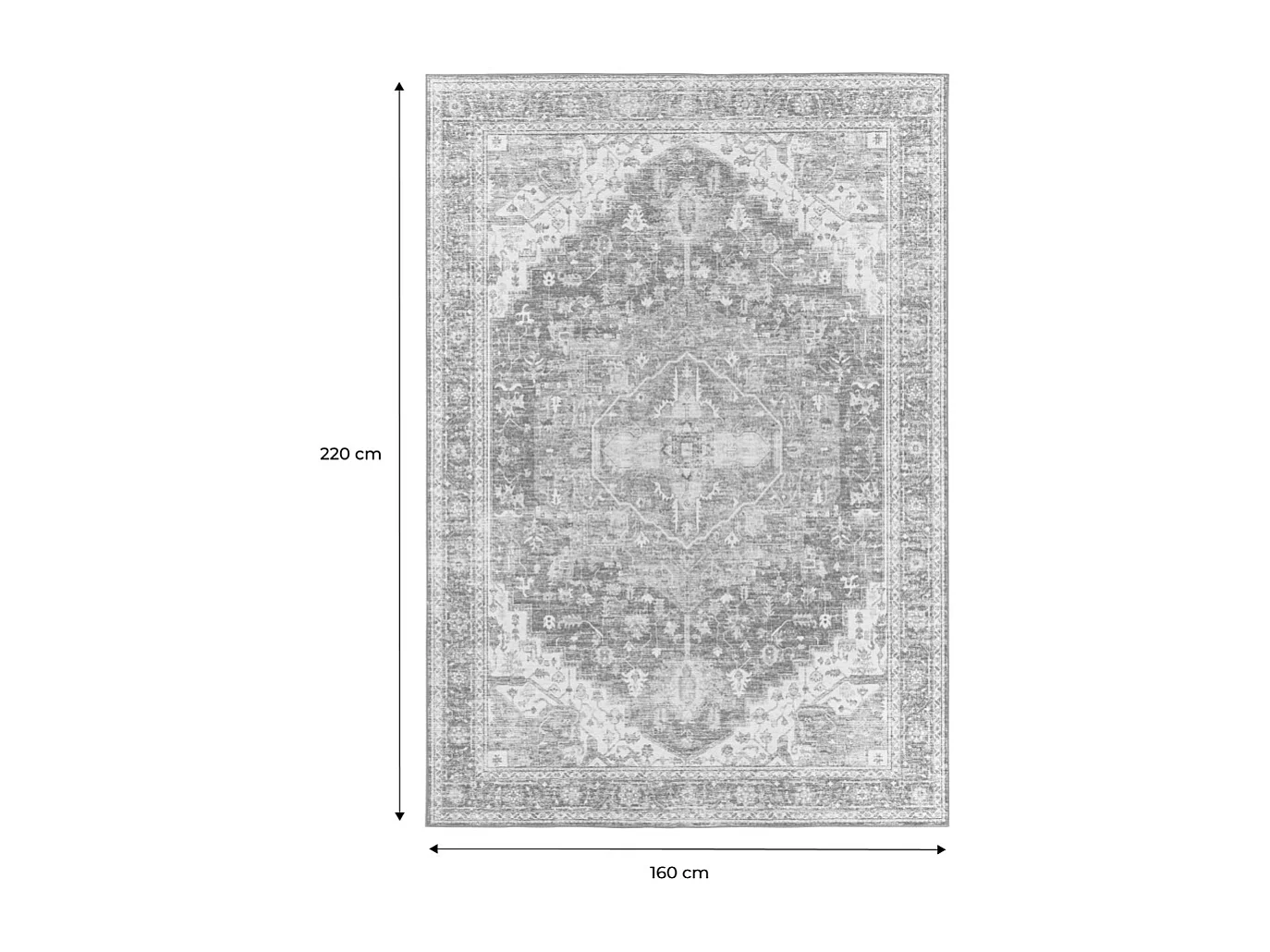 Tapis intérieur motif persan multicolore 160x220cm - Emile