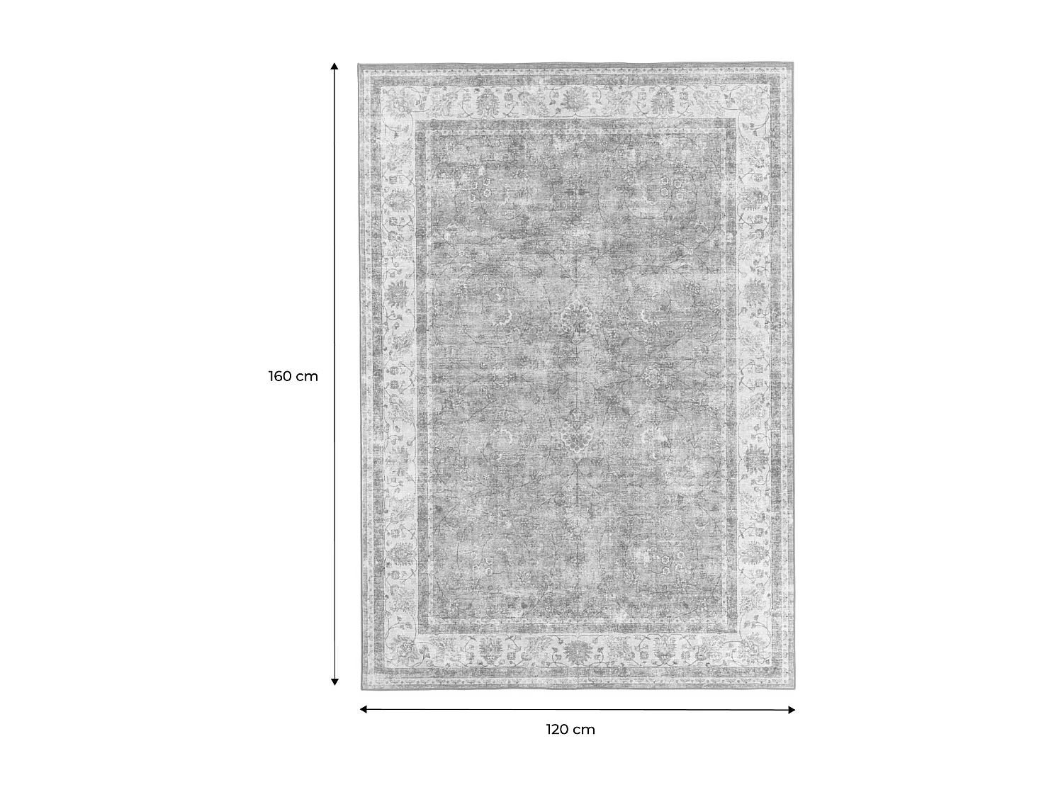 Tapis intérieur motif persan multicolore 120x160cm - Liv