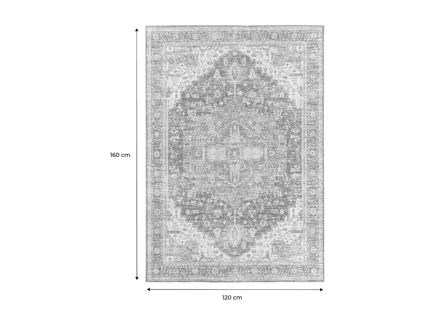 Tapis intérieur motif persan multicolore 120x160cm - Emile