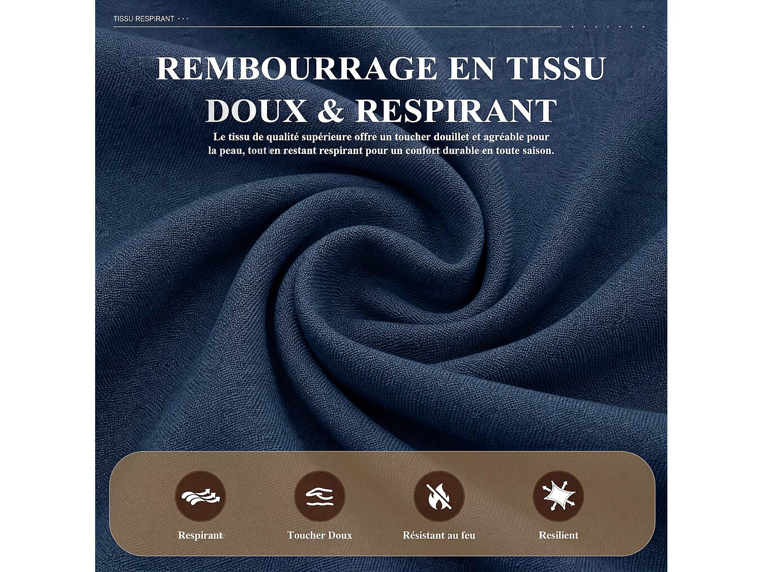 Divano letto pieghevole blu – tessuto multifunzionale, posizione seduta/relax convertibile, porta USB, tavolino pieghevole, cuscino, schienale regolabile