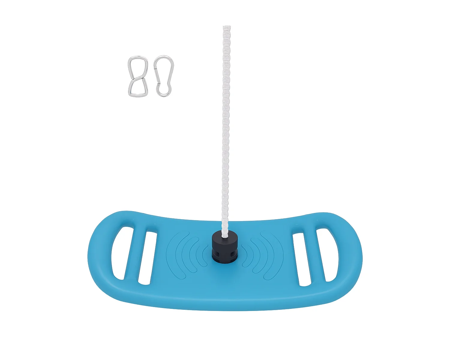 Balançoire enfant - siège balançoire - corde réglable, mousquetons - max. 70Kg - PE bleu