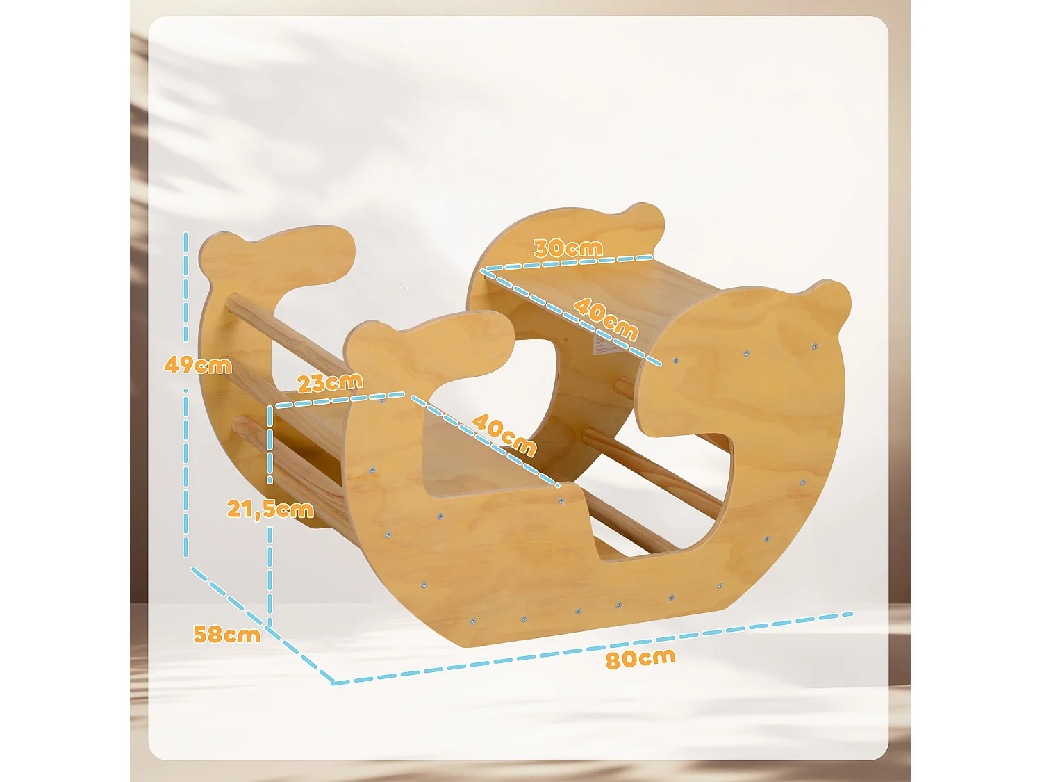 Arche d'escalade enfant bureau 2 en 1 bois pin naturel