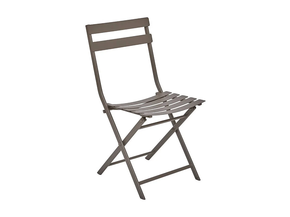 Chaise métal pliante Greensboro café Hespéride