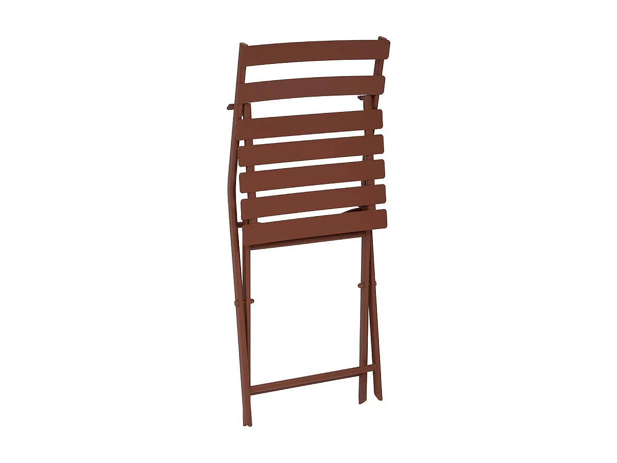 Chaise métal pliante Greensboro acajou Hespéride
