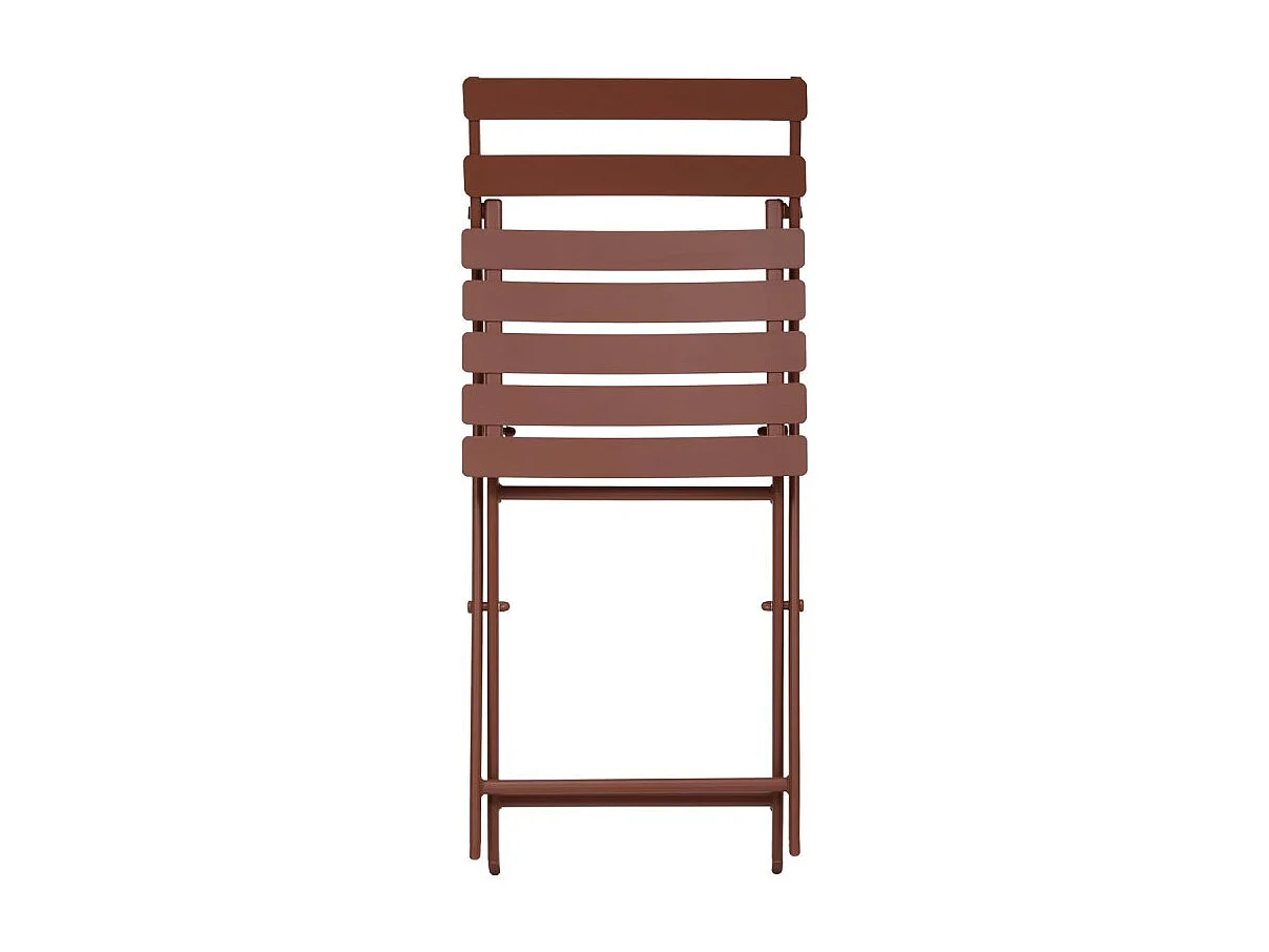 Chaise métal pliante Greensboro acajou Hespéride