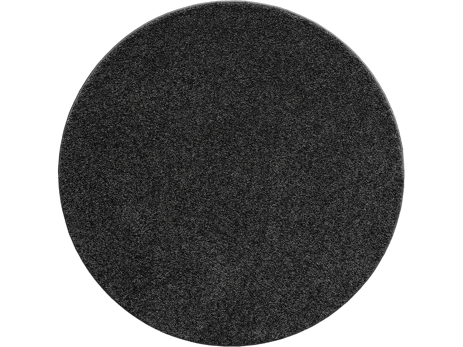 Tapis Grande salon moderne moelleux élégant, Anthracite, 160 cm Rond