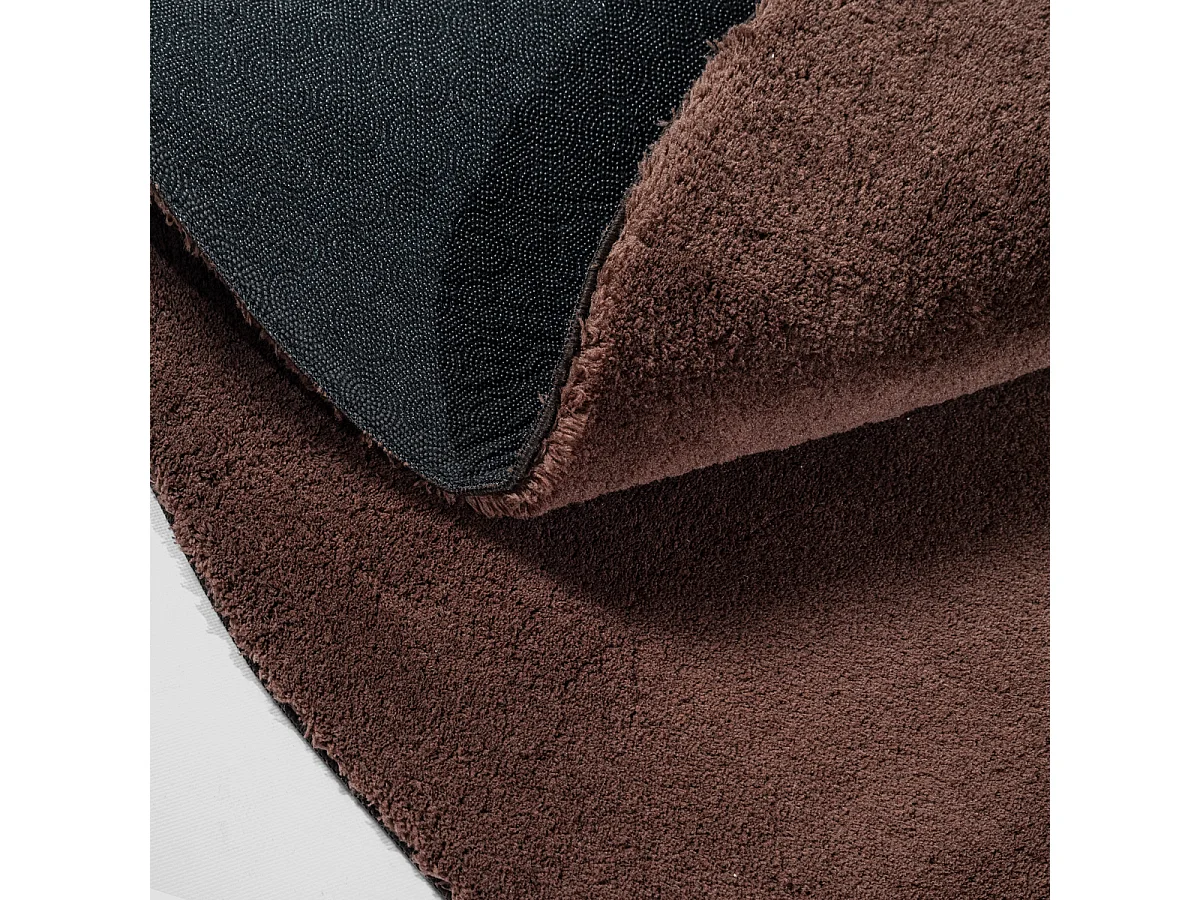 Tapis modern antidérapant lavable, marron, 160 x 220 cm