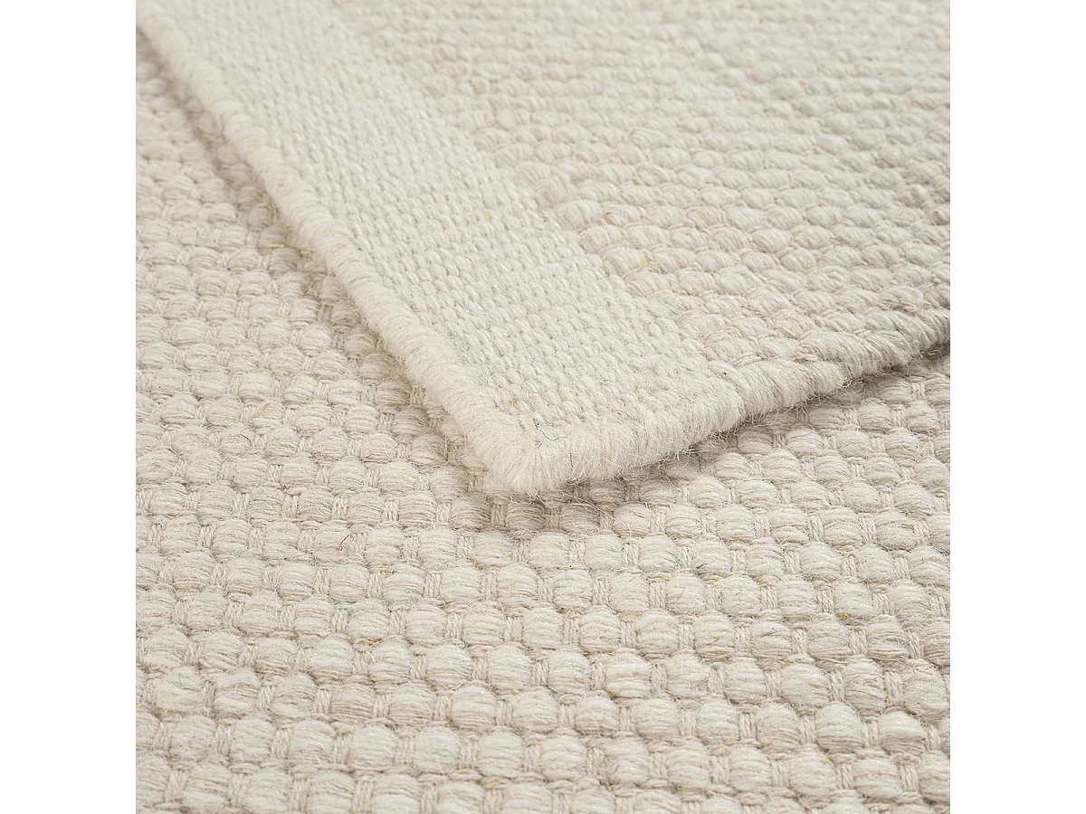 Teppich handgewebt Boho skandinavisch natur, Creme, 120 x 170 cm