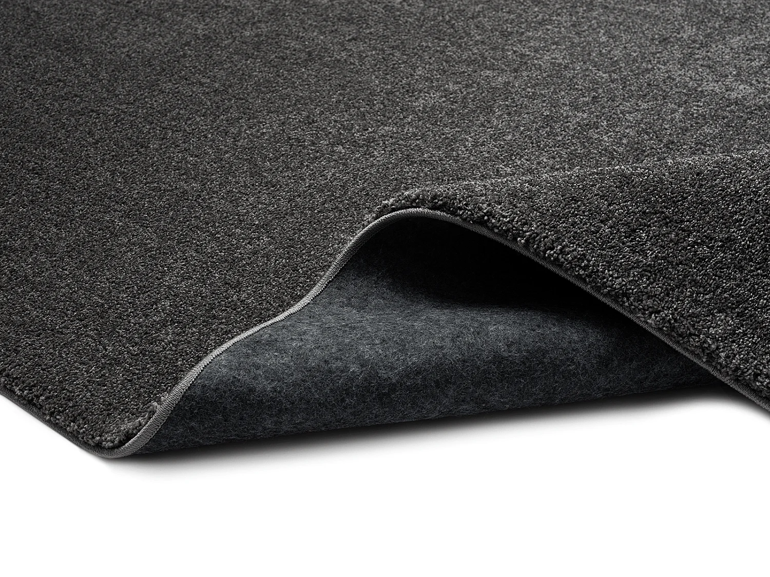 Tapis Grande salon moderne moelleux élégant, Anthracite, 80 x 150 cm