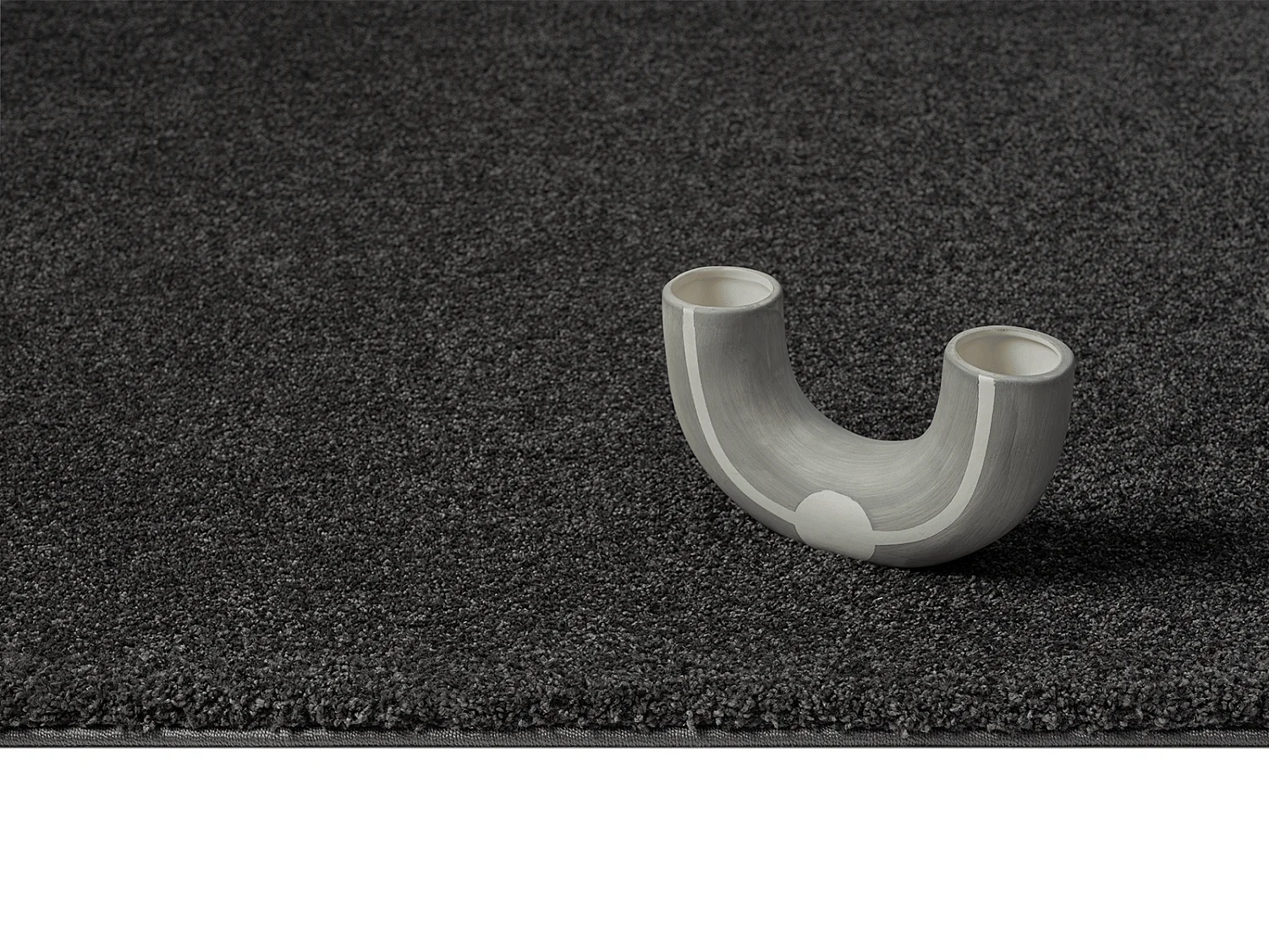 Tapis Grande salon moderne moelleux élégant, Anthracite, 80 x 150 cm