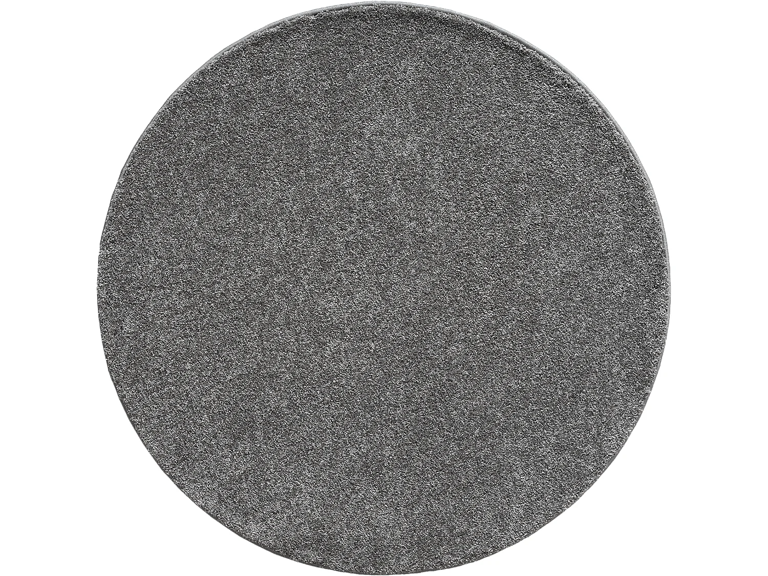 Tapis Grande salon moderne moelleux élégant, Gris, 160 cm Rond