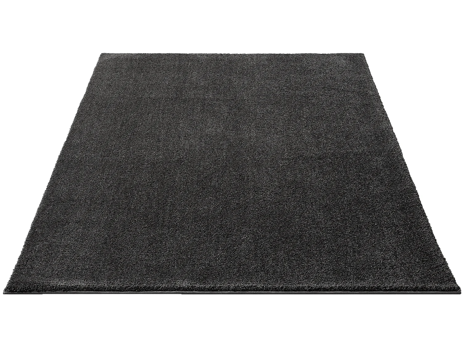 Tapis Grande salon moderne moelleux élégant, Anthracite, 60 x 110 cm