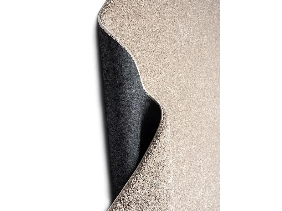 Tappeto Grande soggiorno moderno morbido elegante, Beige, 160 cm rotondo