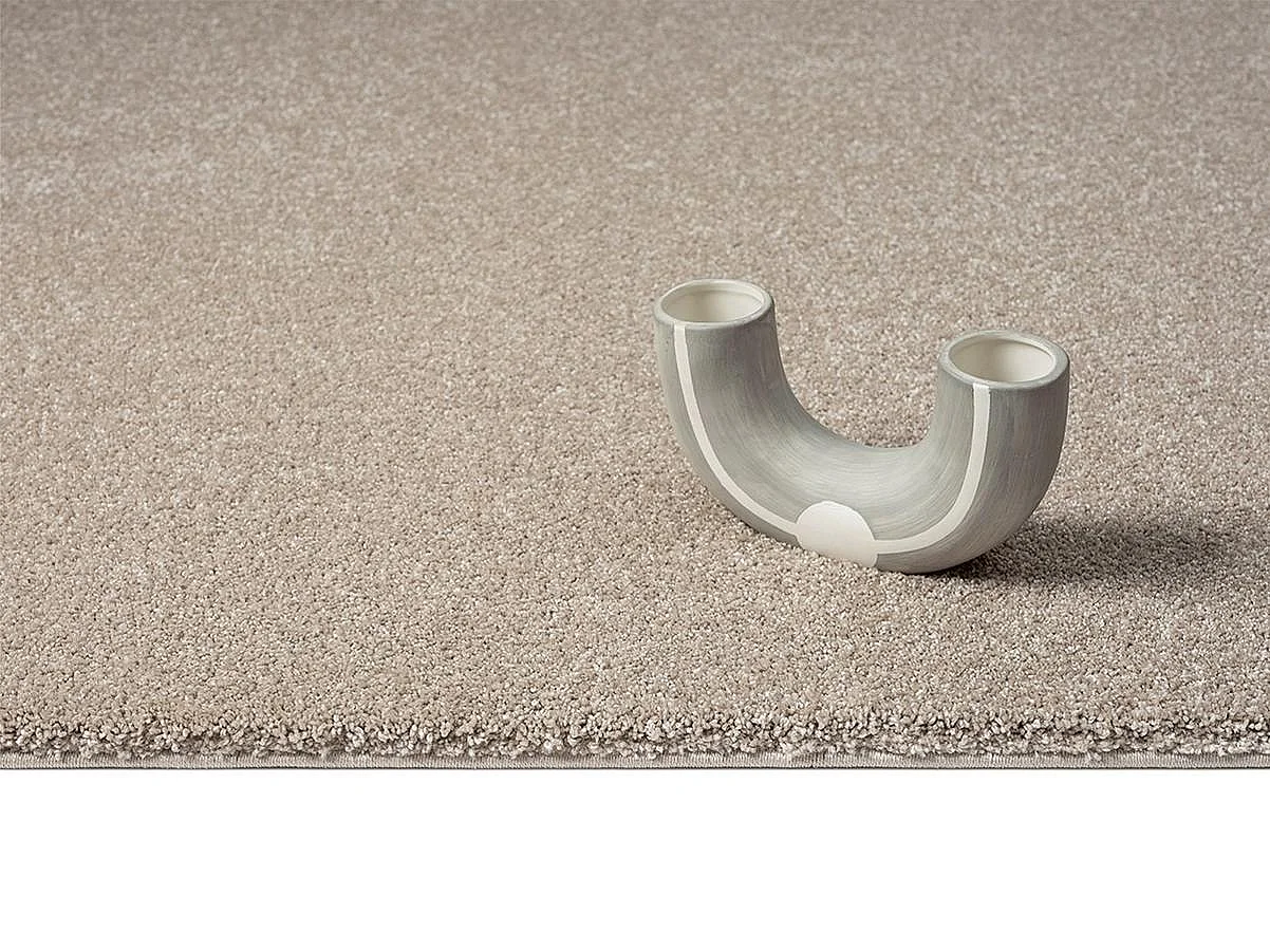 Tappeto Grande soggiorno moderno morbido elegante, Beige, 160 cm rotondo