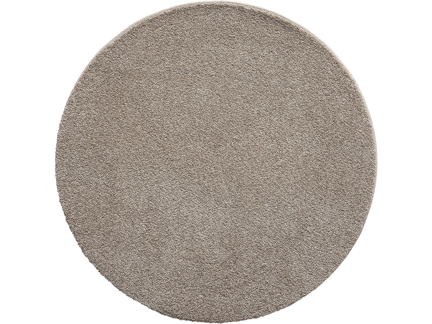 Tappeto Grande soggiorno moderno morbido elegante, Beige, 160 cm rotondo
