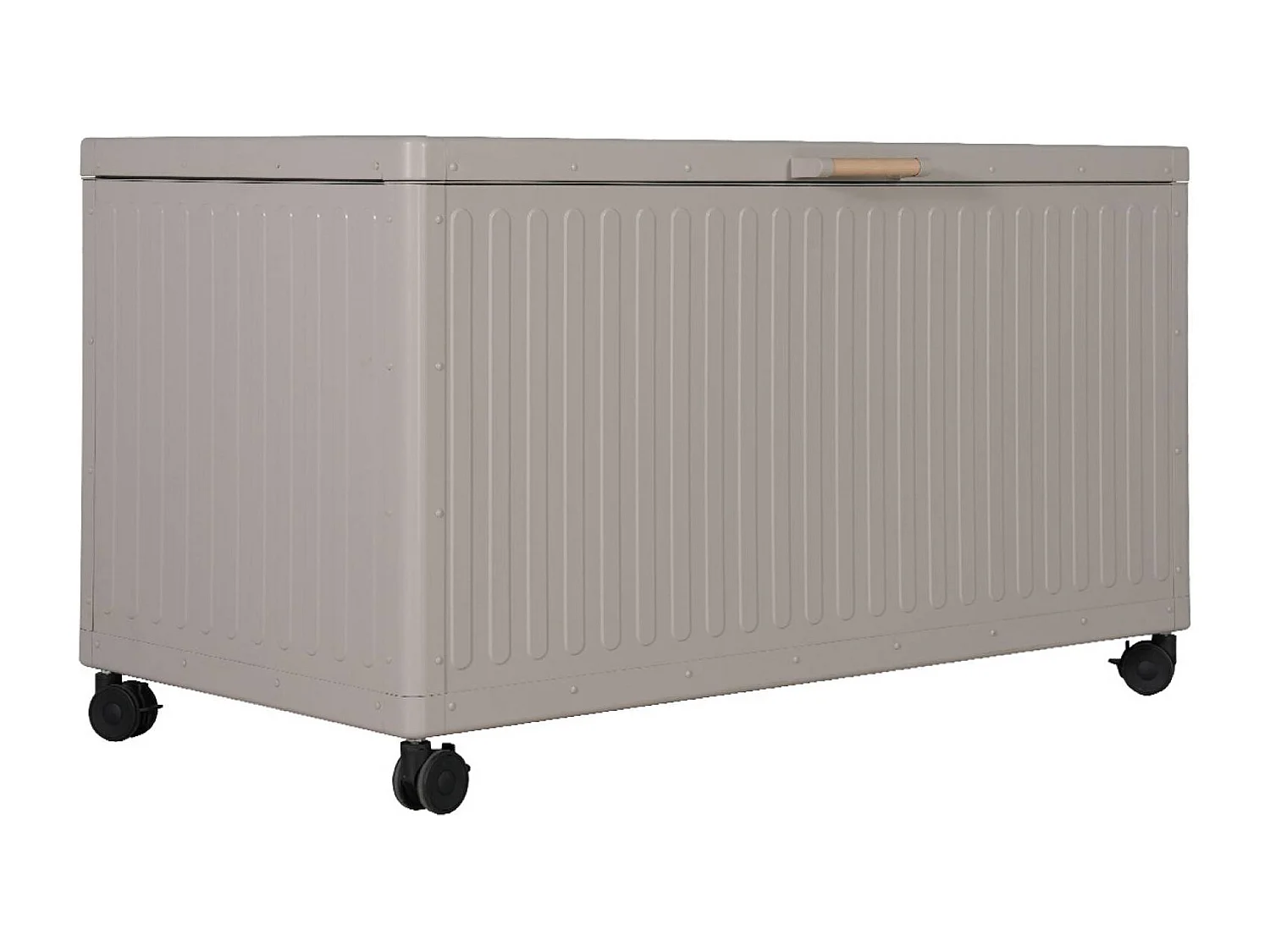 Caja de jardín de aluminio, 775l gris pardo