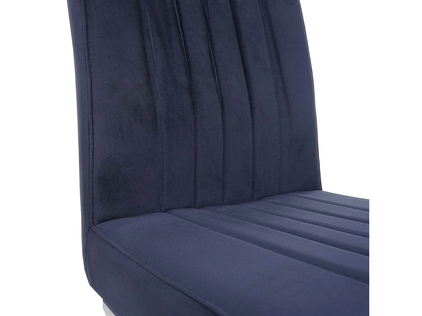 Set 2x sedie sala da pranzo design moderno MCW-L14 struttura a slitta velluto antracite blu