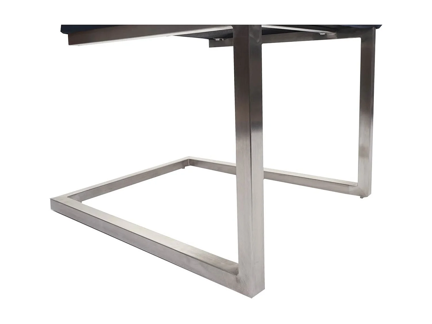 Set 2x sedie sala da pranzo design moderno MCW-L14 struttura a slitta velluto antracite blu