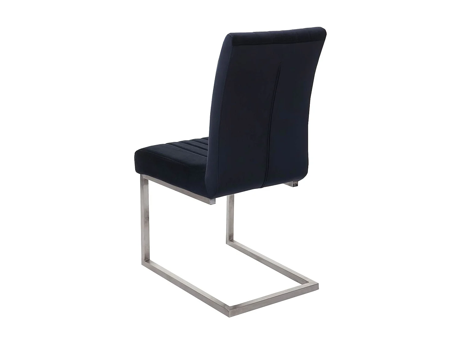 Set 2x sedie sala da pranzo design moderno MCW-L14 struttura a slitta velluto antracite blu