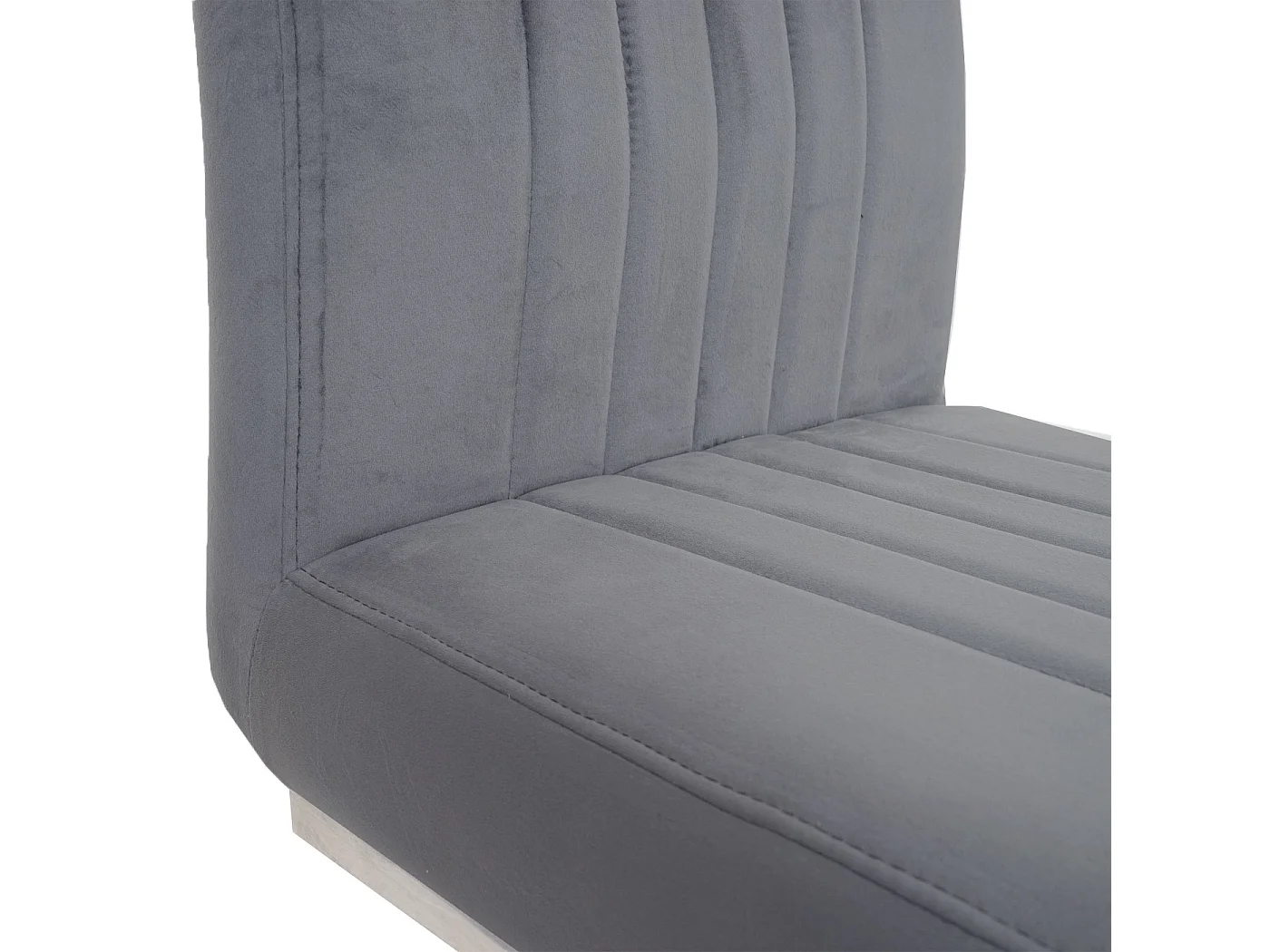 Set 2x sedie sala da pranzo design moderno MCW-L14 struttura a slitta velluto ~ grigio scuro