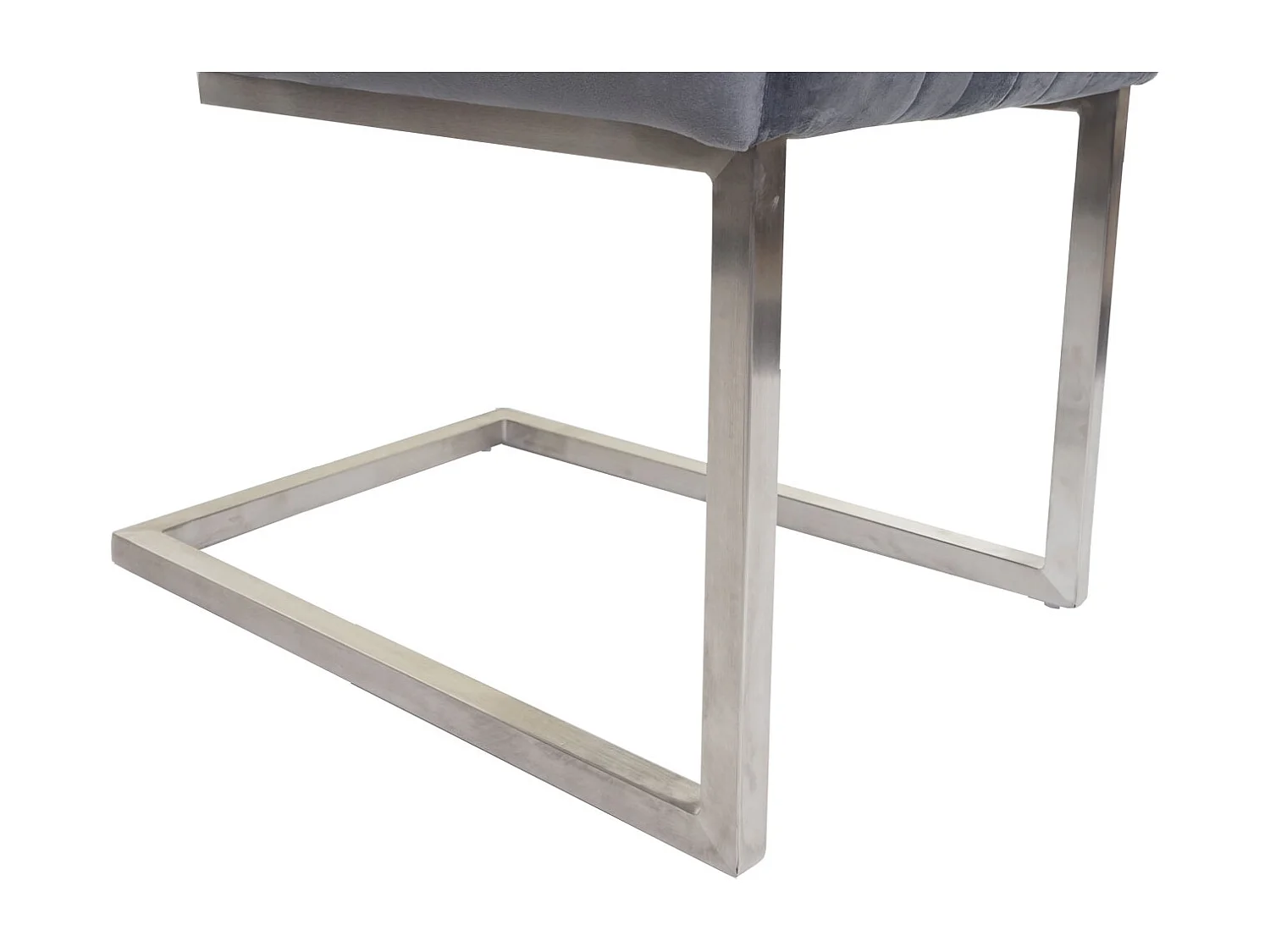 Set 2x sedie sala da pranzo design moderno MCW-L14 struttura a slitta velluto ~ grigio scuro