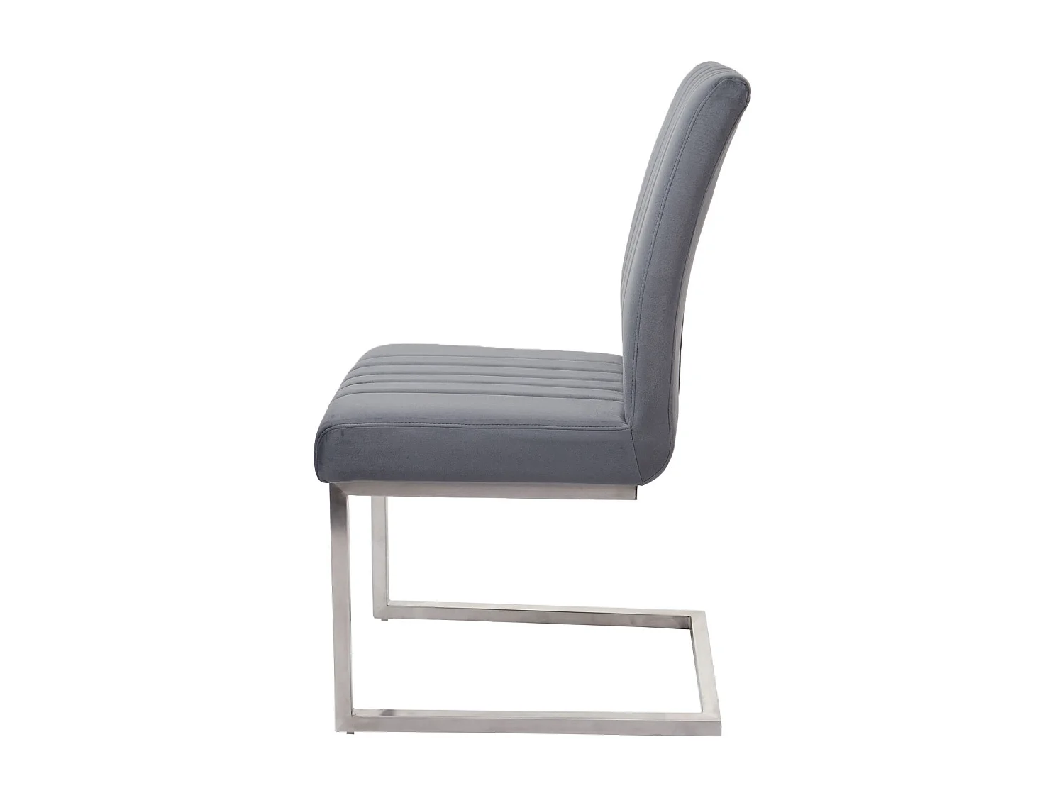 Set 2x sedie sala da pranzo design moderno MCW-L14 struttura a slitta velluto ~ grigio scuro