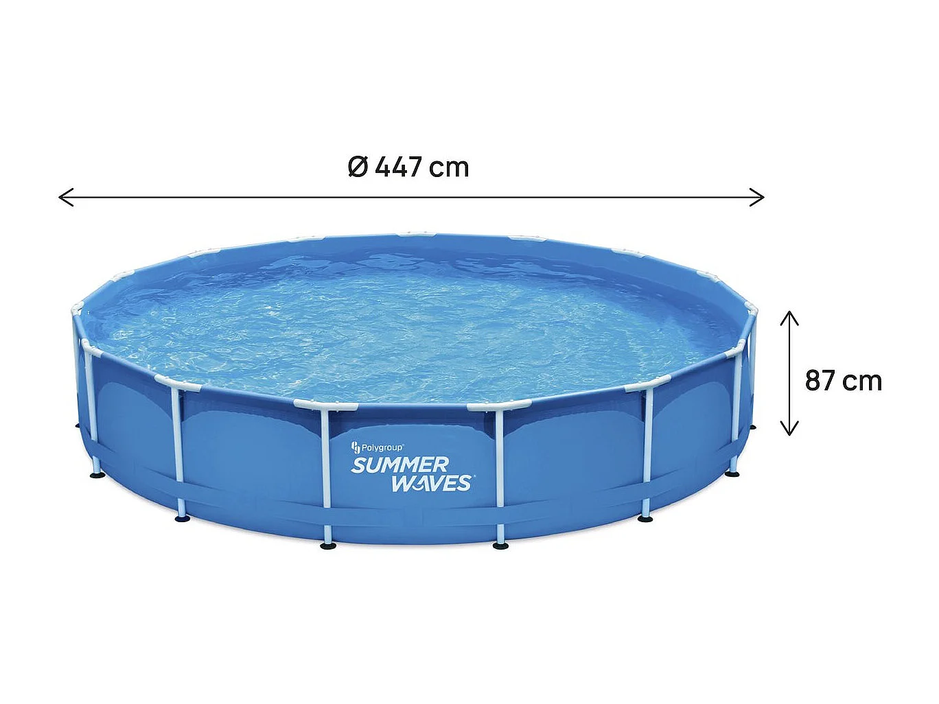 Piscine tubulaire ronde "Annie" – 4,57 x 4,57 x 0,84 m - Bleu