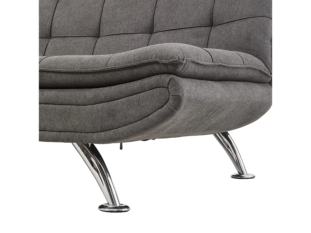 Dark Grey Linen 3 Position Convertible Sofa Bed