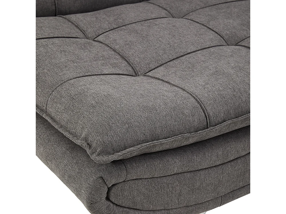 Dark Grey Linen 3 Position Convertible Sofa Bed