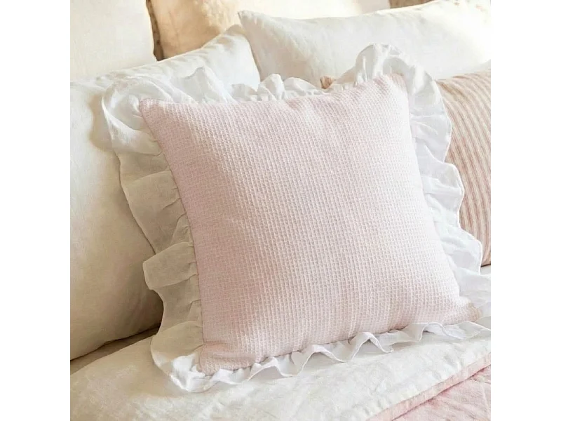 Fodera cuscino cotone rosa 40x40cm