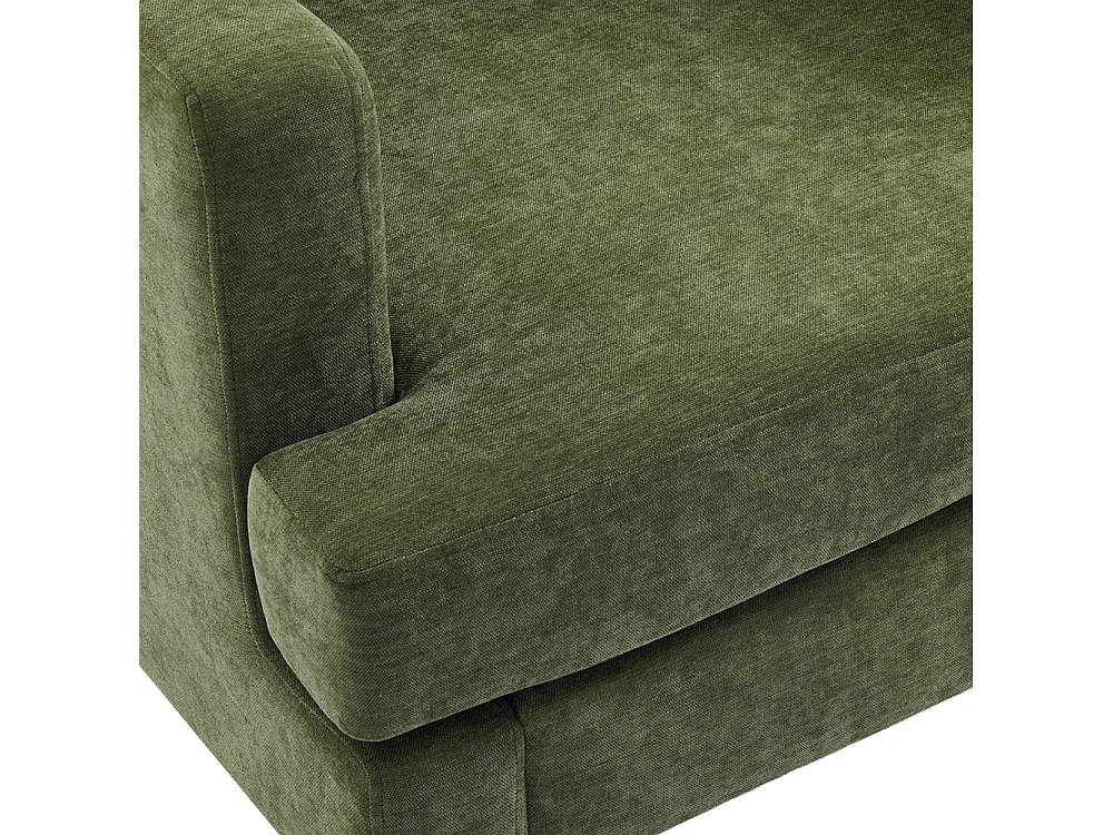 Mid-Century 1 Seater Sofa with Soft Cushion Seat & Back Support - Green