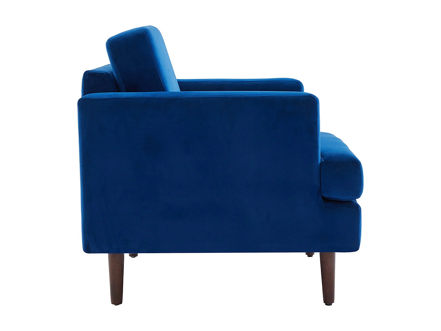 Mid-Century 1 Seater Sofa with Soft Cushion Seat & Back Support - Blue
