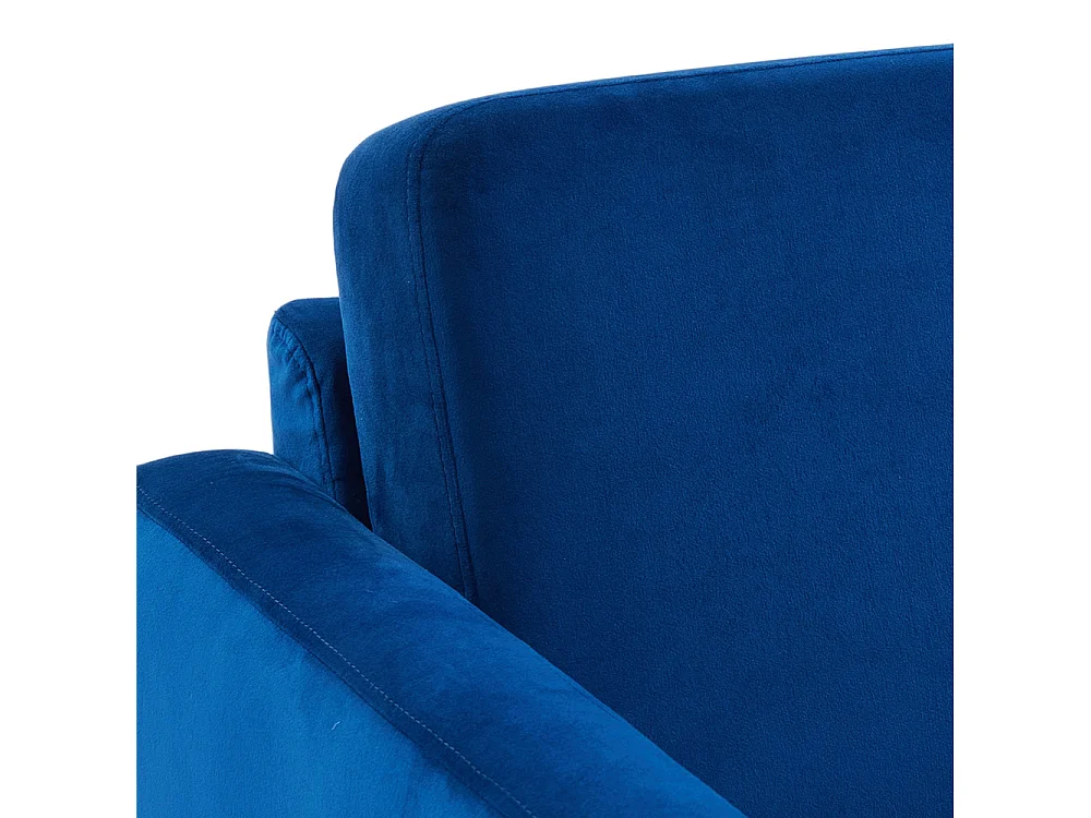 Mid-Century 1 Seater Sofa with Soft Cushion Seat & Back Support - Blue