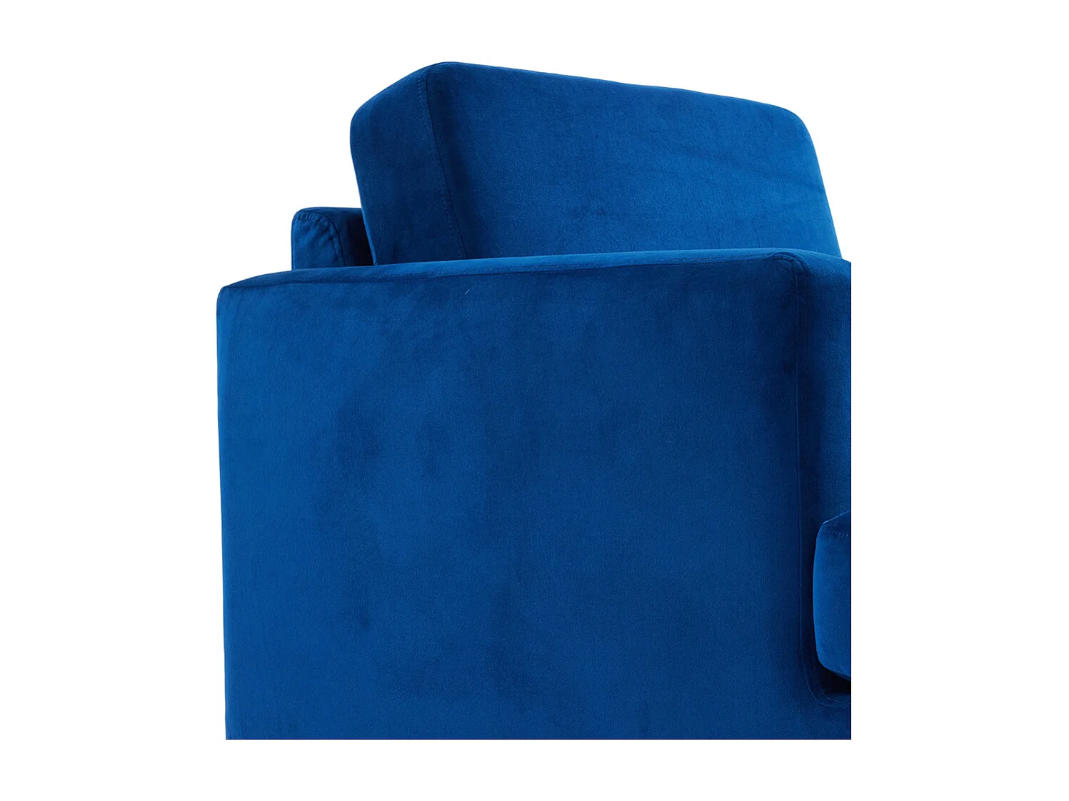 Mid-Century 1 Seater Sofa with Soft Cushion Seat & Back Support - Blue