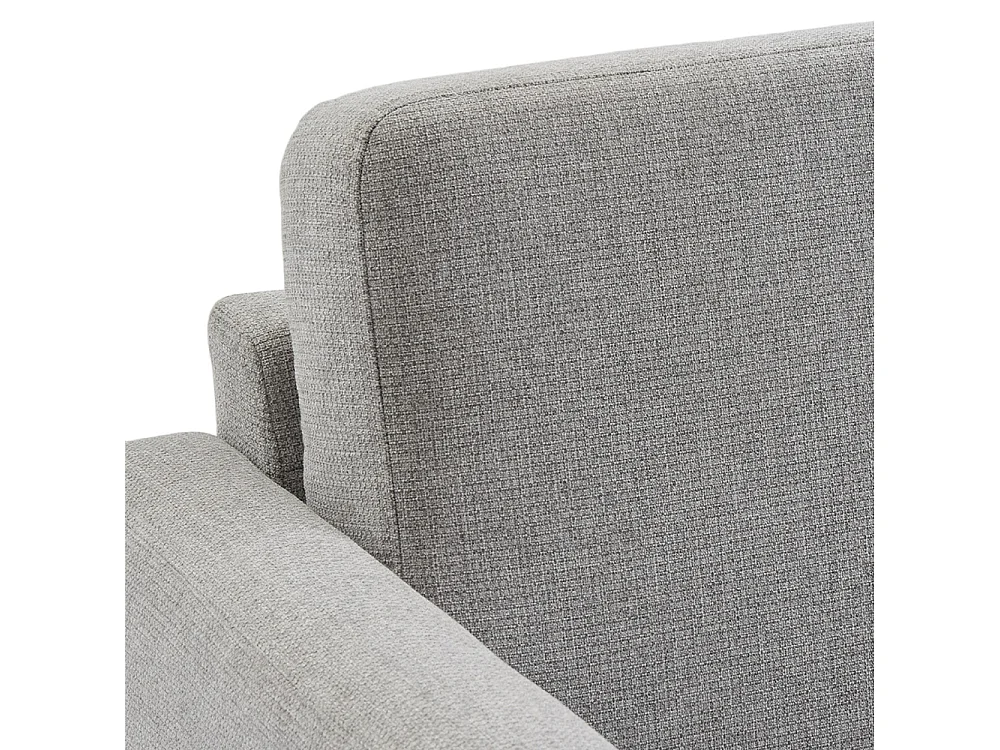 Mid-Century 1 Seater Sofa with Soft Cushion Seat & Back Support - Light Grey