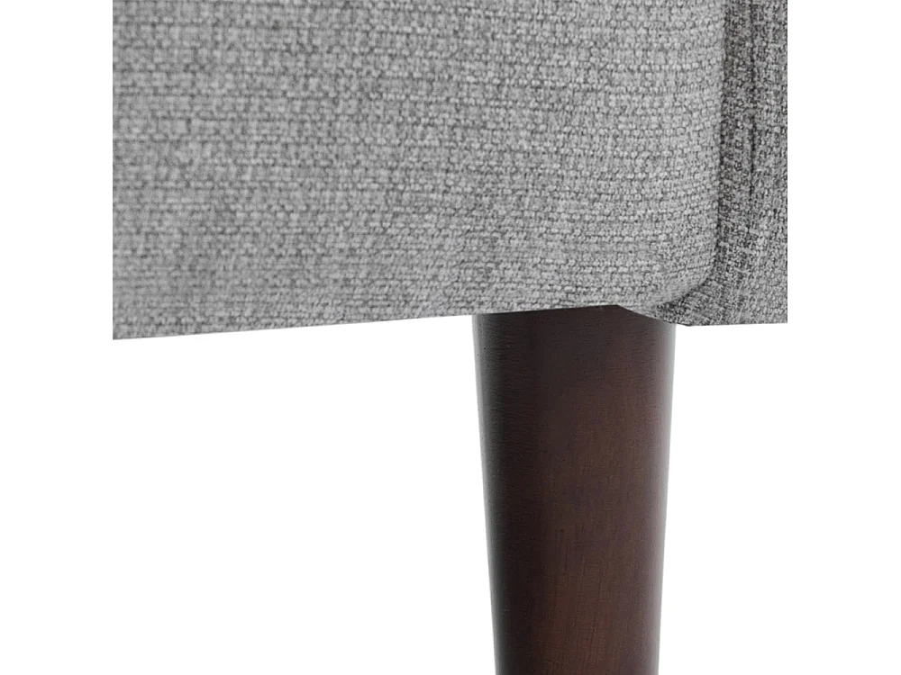 Mid-Century 1 Seater Sofa with Soft Cushion Seat & Back Support - Light Grey