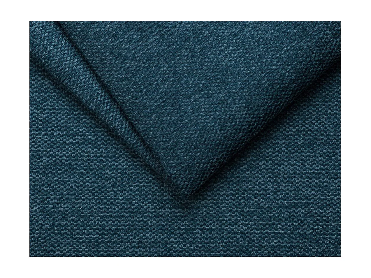 Canapé d'angle droit convertible 5 places en tissu texturé bleu FABIO