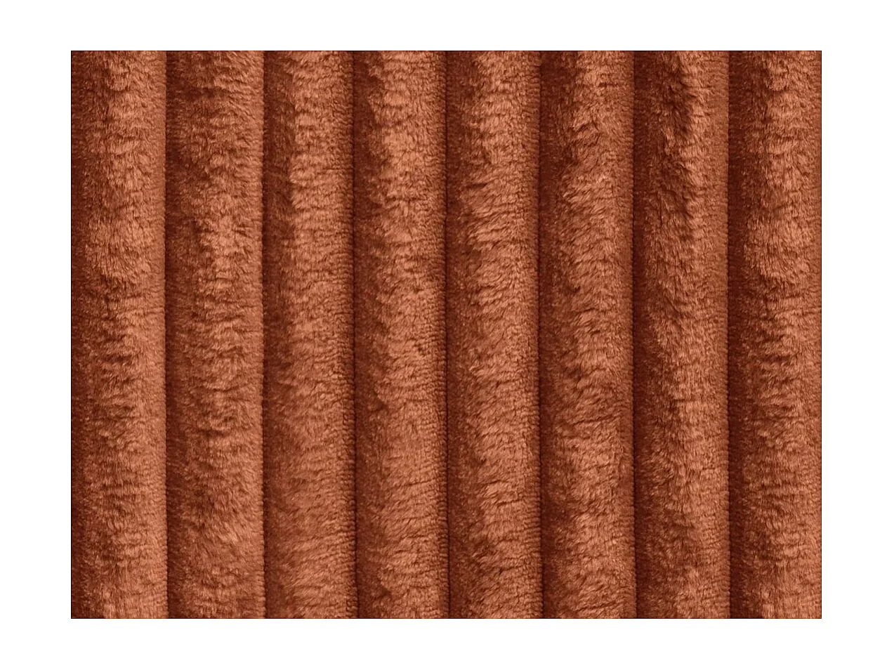Canapé convertible 4 places en velours côtelé terracotta FABIO