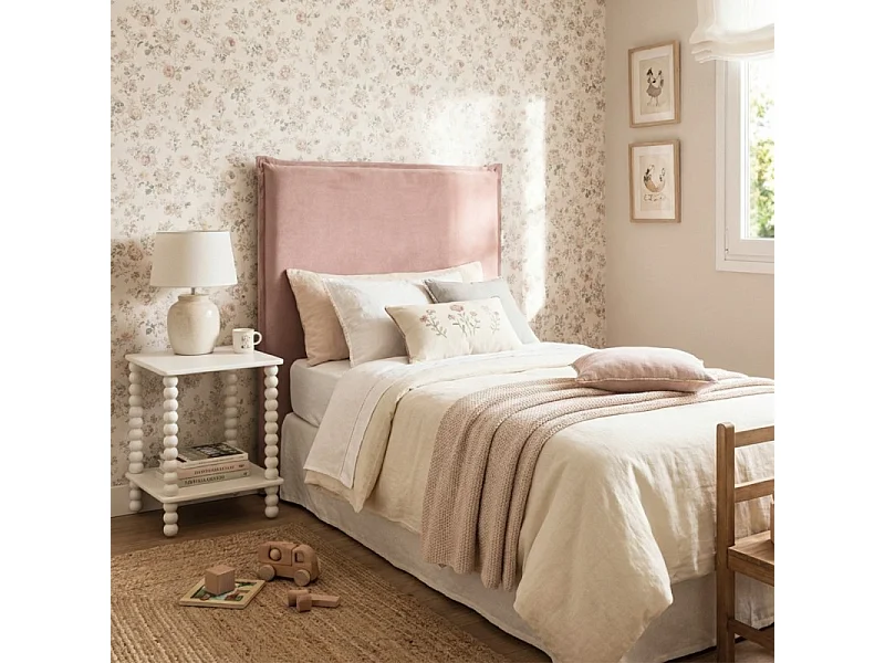 Gepolstertes Kopfteil rosa 90/105cm